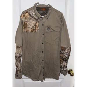 Game Winner Camo Accent Hunting Shooting Shirt Men's  X-Large Button Up Outdoor